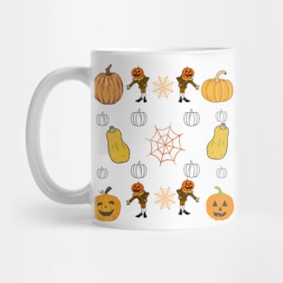 Pumpkin Head, Mug, Pin, Tote Mug